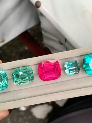 精品阿富汗拉贡碧玺卢比莱