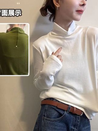 冬天必备!高领T恤包邮到家,温暖又百搭! #秋冬穿搭 #秋冬新款 #打底衫 #长袖t恤 #秋冬基础款打底合集