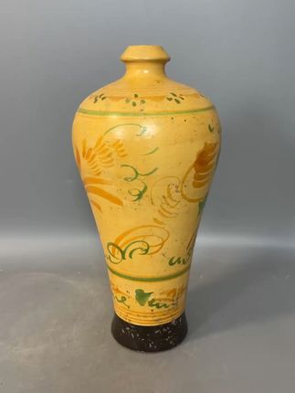 磁州窑梅瓶画花 #瓷器摆件#老窑瓷欣赏