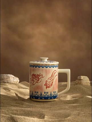 一杯茶品茗感受到敦煌的大气文化的沉淀! #茶具好物推荐 #茶具 #泡茶杯 #高端茶器 #中式之美在陶瓷上具象化了