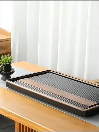简约北美联排茶具,轻松泡出好茶! 电木加胡桃木茶盘