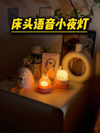 这么听话的小夜灯,晚上起夜不想摸黑开大灯的,说句话就自动亮灯 #语音灯 #小夜灯 #伴睡灯
