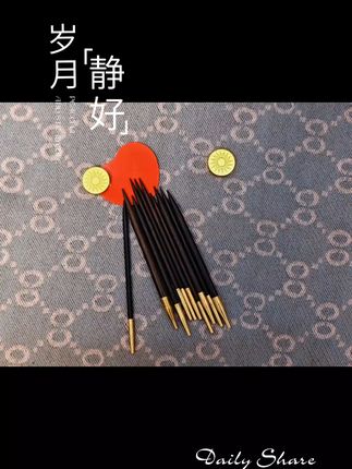 手作达人必备!黑檀木环形针,不满意随时退! 黑檀木可拆卸环形针喜欢的去小黄车拍吧,大爱的一款针🪡