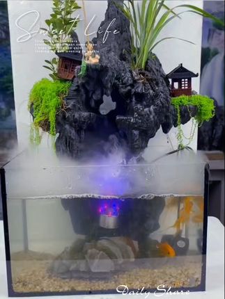 古堡鱼缸,打造梦幻水族世界! 鱼缸假山工艺品