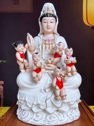 家居装饰新风尚,这款陶瓷摆件太美了! 家里摆上一尊瓷塑,寓意美好、吉祥如意!#观音 #陶瓷 #摆件 #手工制作