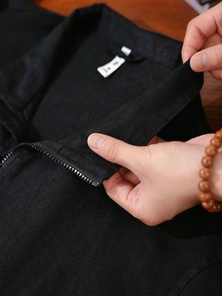 当秋风褪去夏的燥热,纯亚麻恰好接住这份温柔【19】 #高品质男装 #外套男