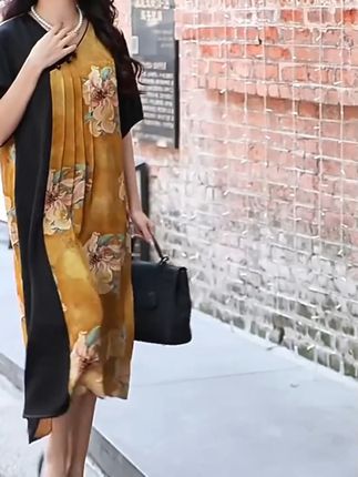 穿上它,妈妈也能优雅过夏天! 姐妹们!秋冬穿啥?这款宽松显瘦又优雅的新中式裙子别错过啦~