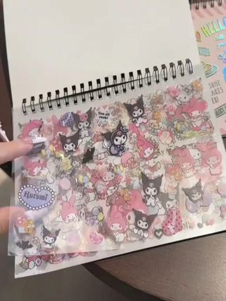 到手两本卡通贴纸而且每张都是不重复的图案尊嘟好可爱好喜欢 #贴纸 卡通贴纸 #手帐贴纸