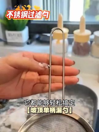 【坡顶】单柄漏勺过滤网单耳过滤网漏勺家用洗米筛洗菜盆多功能工具