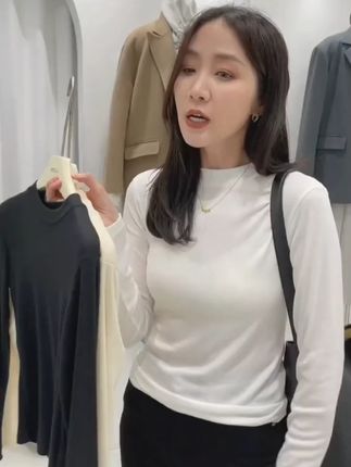 秋装女款爆款2025新款立领打底衫女半高领长袖百搭t恤洋气上衣女#2025秋装 #立领打底衫 #百搭女装 #长袖T恤 #洋气上衣