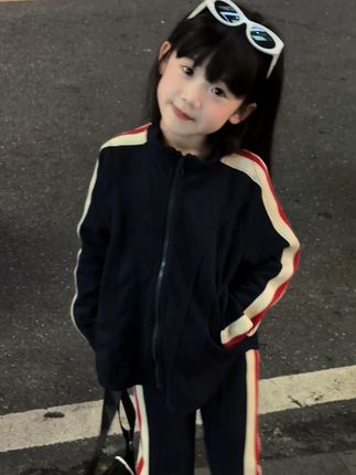 童装女童套装秋季新款儿童运通外套休闲裤子两件套潮 #爆款热卖中 #秋季 #儿童 #童装 #好看的衣服都在这里