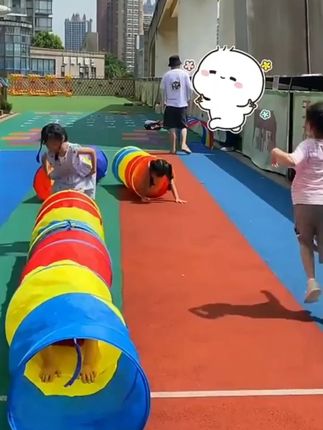 爬行隧道帐篷三色隧道纱网隧道感统训练器材小朋友游戏隧道宝宝 #小朋友游戏互动 #孩子的快乐很简单 #好物推荐给大家 #小朋友游戏隧道 #爬行隧道