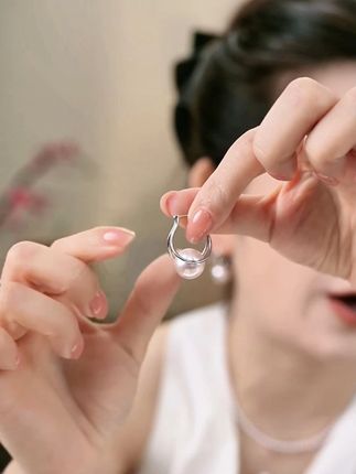 曼塔玫瑰紫珠双圆夹珠耳扣气质轻奢百搭复古简约#美出高级感 #小众饰品 #首饰分享 #仙女必备 #饰品女生精致