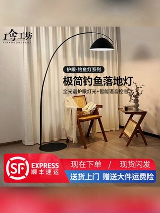 1号工坊落地灯钓鱼落地灯客厅沙发旁边摆件装饰氛围轻奢卧室台灯#1号工坊落地灯 #客厅摆件 #卧室台灯 #轻奢落地灯 #氛围灯