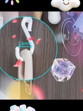 在橱柜门上贴这样一个连排挂钩 收纳厨房各种小工具整整齐济太方便了,贴浴室也方便#免打孔挂钩