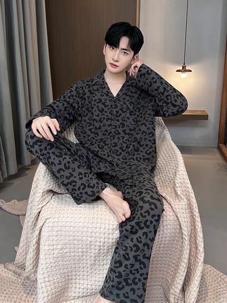 时尚经典豹纹大码休闲男士睡衣家居服!!! #睡衣家居服 #豹纹穿搭