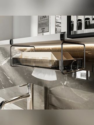 厨房纸巾架免打孔橱柜卷纸架厨房铁艺架吸油纸架保鲜膜收纳架  #纸巾架  #纸巾盒  #免打孔收纳架  #卷纸架  #收纳架