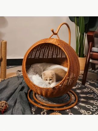 芒编猫咪壮锦透气吊床猫窝#芒编猫窝 #猫咪壮锦吊床 #天然环保猫窝 #水洗透气猫窝 #宠物吊床