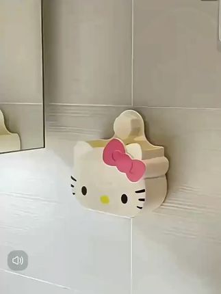 ins可爱置物架浴室打孔卫生间挂壁梳子收纳收纳盒卡通牙膏牙刷#ins风置物架 #浴室收纳 #卡通收纳盒 #牙刷收纳 #家居装饰