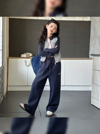 女童套装秋装2025新款儿童洋气开衫卫衣外套中大童休闲运动两件套#女童套装 #2025新款 #开衫卫衣 #休闲运动 #中大童