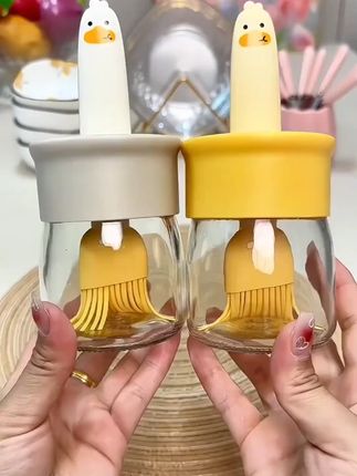 【金铂喜】硅胶带瓶烧烤小鸭子油瓶刷油刷子家用控油烧烤瓶烘培工具#烧烤油瓶刷 #硅胶油瓶刷 #控油烧烤工具 #家用烧烤刷 #金铂喜油瓶刷