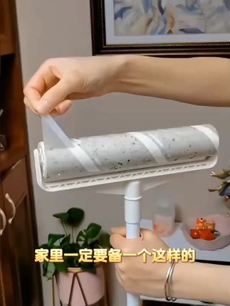 强力粘毛器滚刷可撕式去毛加长家用长柄吸头发地板粘毛发沾毛神器#粘毛器滚刷 #去毛神器 #家用清洁 #吸头发神器 #粘毛发工具