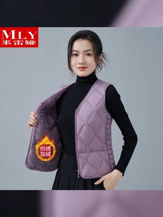 2025秋冬新款加绒棉马甲女爆款修身显瘦马夹内穿加厚贴身保暖背心 #马甲 #内搭外穿都好看 #不挑年纪不挑身材 #加绒保暖 #面料柔软舒适