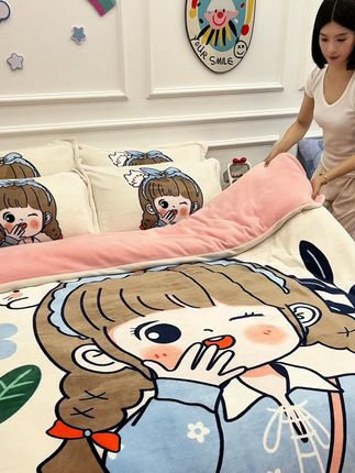 回购了无数次的牛奶绒四件套,真的太香了 不得不说颜值很高#我最爱的床品 #牛奶绒四件套 #冬季必备