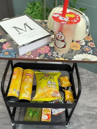 可移动茶几零食小推车中古风客厅沙发边几边桌迷你床头置物架桌子#收纳整理 #结实耐用 #可移动小推车置物架 #可移动茶几小推车 #居家好物