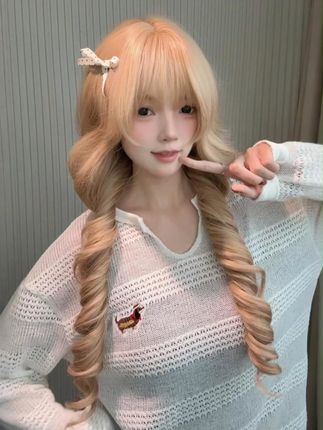 🎀日常穿搭也能驾驭的超百搭金色【小熊奈奈】~ #假发#日系#甜妹#lolita#喵喵岛假发