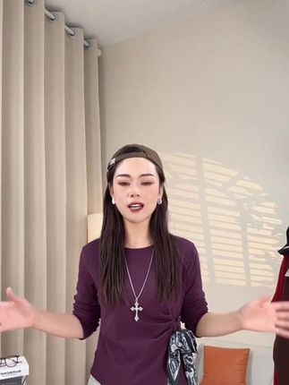 2025秋季新款简约纯色圆领打底上衣长袖T桖小众设计掐腰系蝴蝶结#穿出高级感