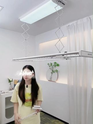 AUX奥克斯【离线语音】电动晾衣架智能语音遥控隐藏阳台家用晾衣机 #电动晾衣架 #智能语音 #家用晾衣机 #隐藏式晾衣架 #AUX奥克斯