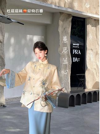 秋季新品女新中式气质刺绣上衣裙裤 #秋季新品 #早秋穿搭 #新中式 #刺绣上衣 #裙裤