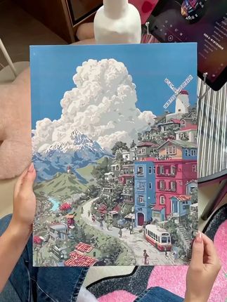 3040数字油画|diy填色涂色解压送人礼物手绘水油彩卧室客 #学画画 #儿童玩具 #好玩分享 #好物分享🔥