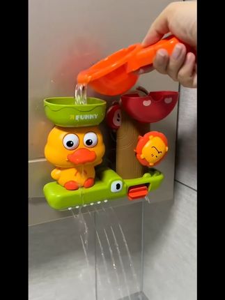 【夏季新品】儿童洗澡戏水玩具浴室洗澡小黄鸭喷水吸盘转转乐男女#儿童玩具 #洗澡玩具 #小黄鸭玩具 #夏季新品 #戏水玩具