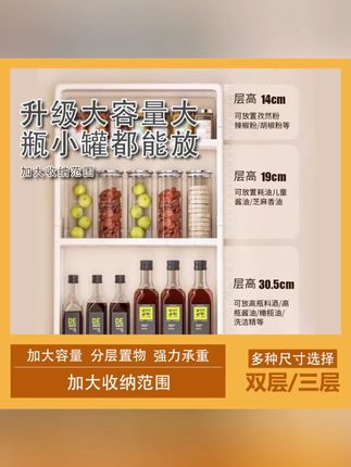 逸太太2025升级厨房壁挂放置物架多功能调味罐壁挂式免打孔#厨房置物架 #免打孔 #多功能 #厨房收纳 #逸太太