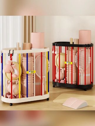 郝劭文推荐#收纳筐 #瑜伽垫收纳筐 #家用收纳筐 #带轮收纳筐 #大容量收纳筐