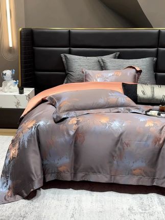 【LANRENMIAO】晚枫   棉/高精密/色织提花/轻奢/贴身舒适/用四件套#床品四件套 #LANRENMIAO #轻奢 #棉材质 #舒适四件套