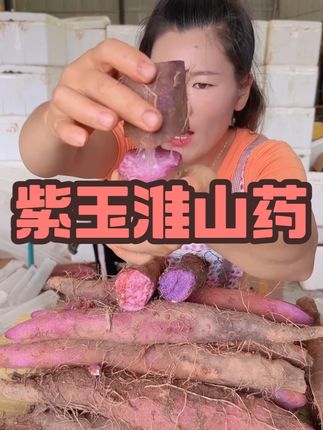 云南高原红土地老品种紫玉淮山药紫玉人参新鲜香甜粉糯宝宝辅食 #紫玉淮山药 #山药 #好食材好味道 #真材实料好味道 #宝宝辅食