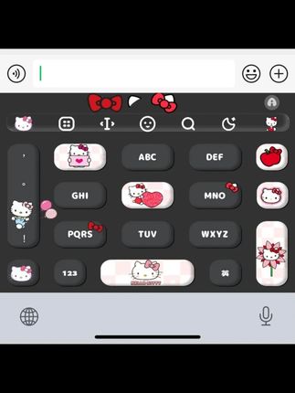 立体kitty6/ios苹果安卓百度输入法皮肤键盘白肚皮双系