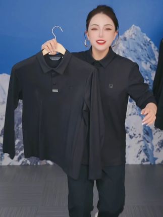 正在直播中,高尔夫加绒POLO,价格低至冰点#polo衫 #品质男装 #斐乐男装