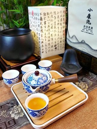 被问爆的青花小康泡逍遥壶!防烫侧把 + 自动过滤,喝茶从此变轻松~ #小康泡 #侧把逍遥壶 #茶具好物推荐 #召唤茶友 #喝茶