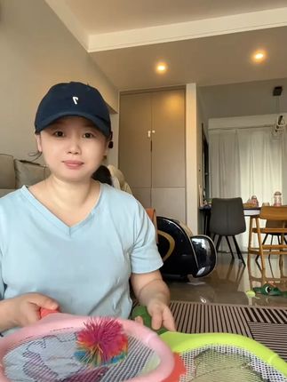 拾月萌宝 三合一弹弹儿童球拍室内外运动网球羽毛球户外运动玩具#儿童乐趣 #让孩子远离手机 #儿童运动