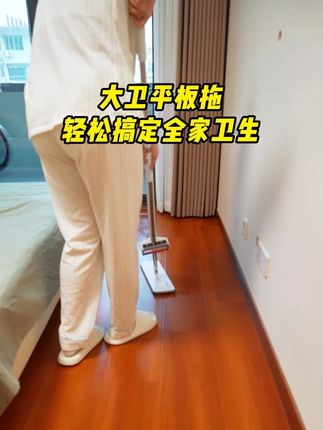 拖地有水印的拖把快扔了吧,试试大卫这个#免手洗拖把 ,加厚拖布拖地干爽没水印,全程免手洗#大卫拖把 #拖把