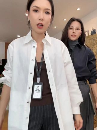 谁能懂可以当外套的衬衫有多Nice啊?超小众设计,丰富你的衣柜品类!让穿搭变得更精致!#被秋日氛围感穿搭拿捏了 #小众设计感 #白衬衫 #早秋高智感职场穿搭 #衬衫式外套