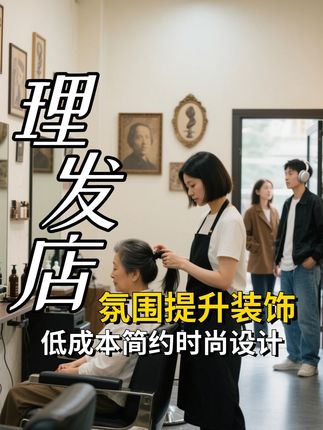 理发店氛围提升装饰小摆件联系客服领取~~#理发店装修设计 #理发店装修 #理发店设计