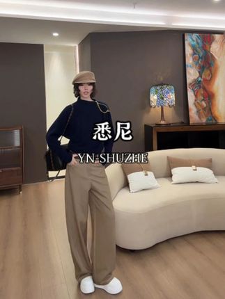 【悉尼】休闲简约百搭阔腿长裤#裤子 #百搭裤子 #穿搭 #气质穿搭 #美出高级感