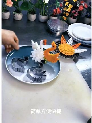 动物按压磨具厨师专用手工时尚酒店多功能创意立体雕刻小马点缀 F #创意盘饰 #仙鹤 #动物模具 #摆盘 #吃出仪式感