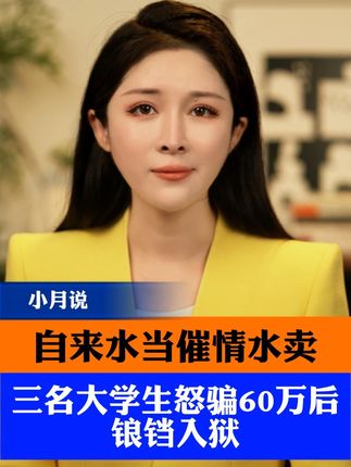 自来水当催情水卖,三名大学生怒骗60万后锒铛入狱 #用自来水冒充催情药诈骗 #绝命糖师 #小月说 #抖音热评