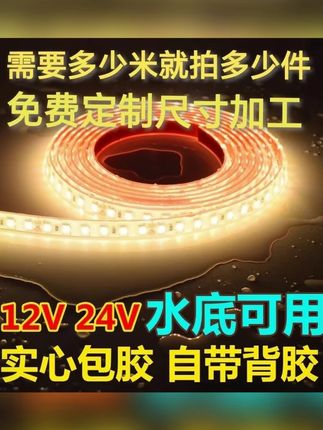 古法养鱼水池鱼缸灯带防水长条超亮led灯条24V低压自粘灯带条插电#鱼缸灯带 #防水灯带 #LED灯条 #古法养鱼 #超亮灯带